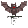 GIF animado (45761) Letra f murcielago