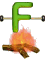 GIF animado (47383) Letra f parrilla