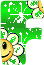 GIF animado (48116) Letra f verde flores