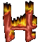 GIF animado (45633) Letra h llamas fuego