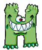 GIF animado (45737) Letra h monstruosa