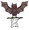 GIF animado (45763) Letra h murcielago