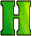 GIF animado (47805) Letra h verde