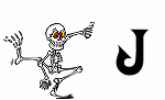 GIF animado (45554) Letra j esqueleto