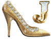 GIF animado (47759) Letra j zapato dorado