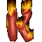 GIF animado (45636) Letra k llamas fuego