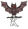 GIF animado (45766) Letra k murcielago