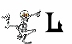 GIF animado (45556) Letra l esqueleto
