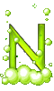 GIF animado (48096) Letra n burbujas