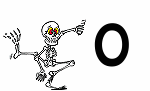 GIF animado (45559) Letra o esqueleto