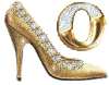GIF animado (47764) Letra o zapato dorado