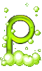 GIF animado (48098) Letra p burbujas