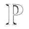 Imagen GIF de Letra p silueta animado