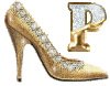 GIF animado (47765) Letra p zapato dorado