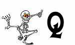 GIF animado (45561) Letra q esqueleto
