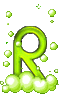 GIF animado (48100) Letra r burbujas