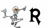 GIF animado (45562) Letra r esqueleto