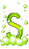 GIF animado (48101) Letra s burbujas