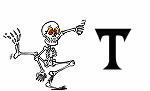 GIF animado (45564) Letra t esqueleto