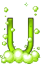 GIF animado (48103) Letra u burbujas