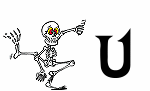 GIF animado (45565) Letra u esqueleto