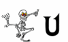 GIF animado (45565) Letra u esqueleto