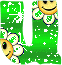 GIF animado (48131) Letra u verde flores