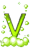 GIF animado (48104) Letra v burbujas