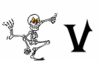 GIF animado (45566) Letra v esqueleto