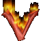 GIF animado (45647) Letra v llamas fuego