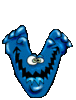 GIF animado (45751) Letra v monstruosa