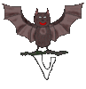 GIF animado (45777) Letra v murcielago