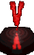 Imagen GIF de Letra v sangrienta animado