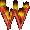 GIF animado (45648) Letra w llamas fuego