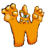 GIF animado (45752) Letra w monstruosa