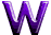GIF animado (48169) Letra w verde morada