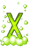 GIF animado (48106) Letra x burbujas