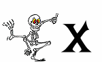 GIF animado (45568) Letra x esqueleto