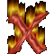 GIF animado (45649) Letra x llamas fuego