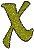 Imagen GIF de Letra x verde animado