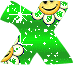 GIF animado (48134) Letra x verde flores