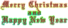 GIF animado (59950) Merry christmas happy new year
