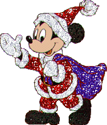 GIF animado (59065) Mickey papa noel glitter