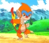 GIF animado (54068) Monferno entrenando