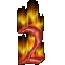 GIF animado (45654) Numero 2 llamas fuego