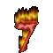 GIF animado (45659) Numero 7 llamas fuego