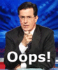 GIF animado (57350) Oops stephen colbert