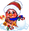 GIF animado (57787) Pajaro navidad
