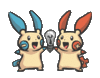 GIF animado (53415) Plusle minun bombilla
