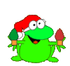 GIF animado (57846) Rana navidad